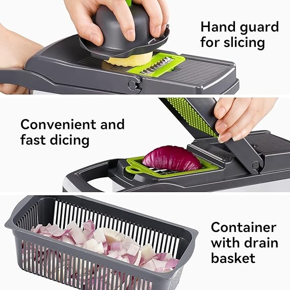 12 In 1 Multifunctional Vegetable Slicer & Chopper Set